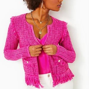 Lilly Pulitzer Pink Textured Blazer NWT
